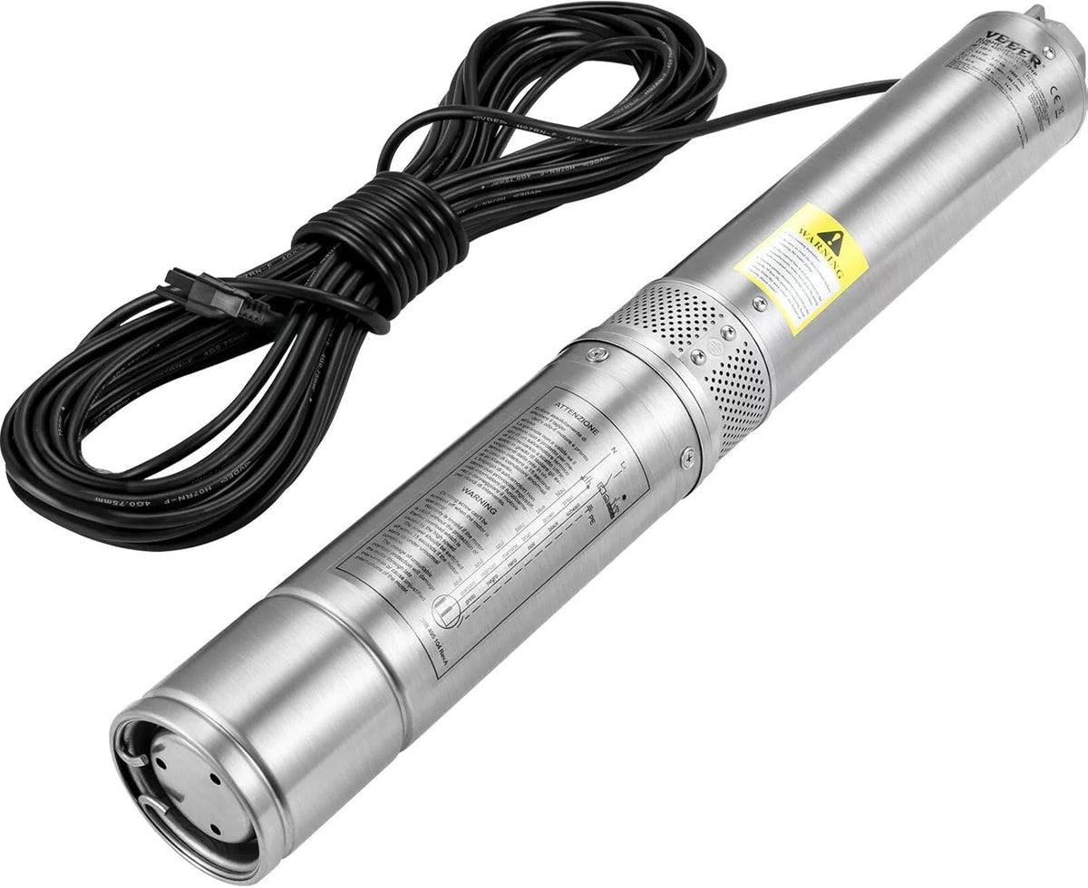 1/2HP 4" Deep Well Submersible Pump 28GPM 167ft Stainless Steel 115V S362