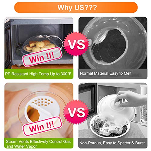 2 Pack Microwave Splatter Cover with Adjustable Steam Vents P155875
