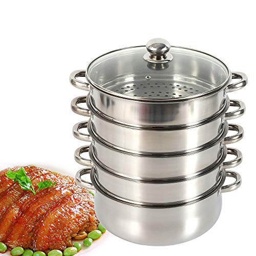 3 Tier Stainless Steel Steamer Pot with Lid D9024