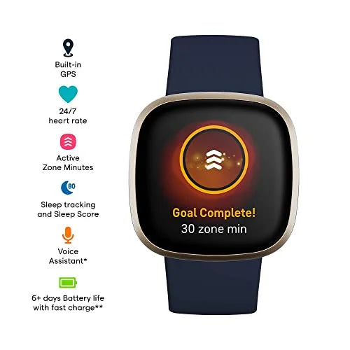 Midnight Blue/Gold Smartwatch with GPS S4449