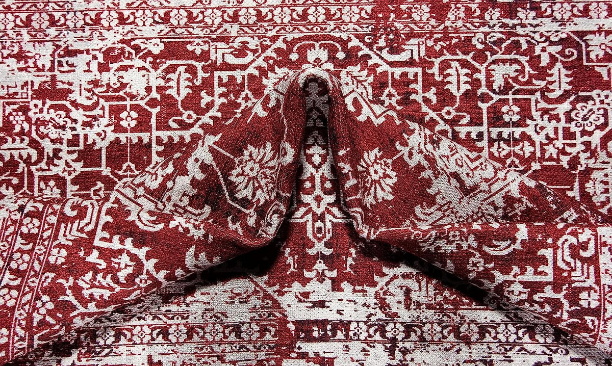 Washable Area Rug Low Profile Persian Runner Anti Slip Backing Foldable Carpet I50567