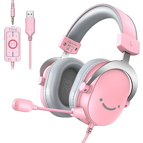 Black USB Over-Ear Wired Gaming Headset with Detachable Microphone U87574