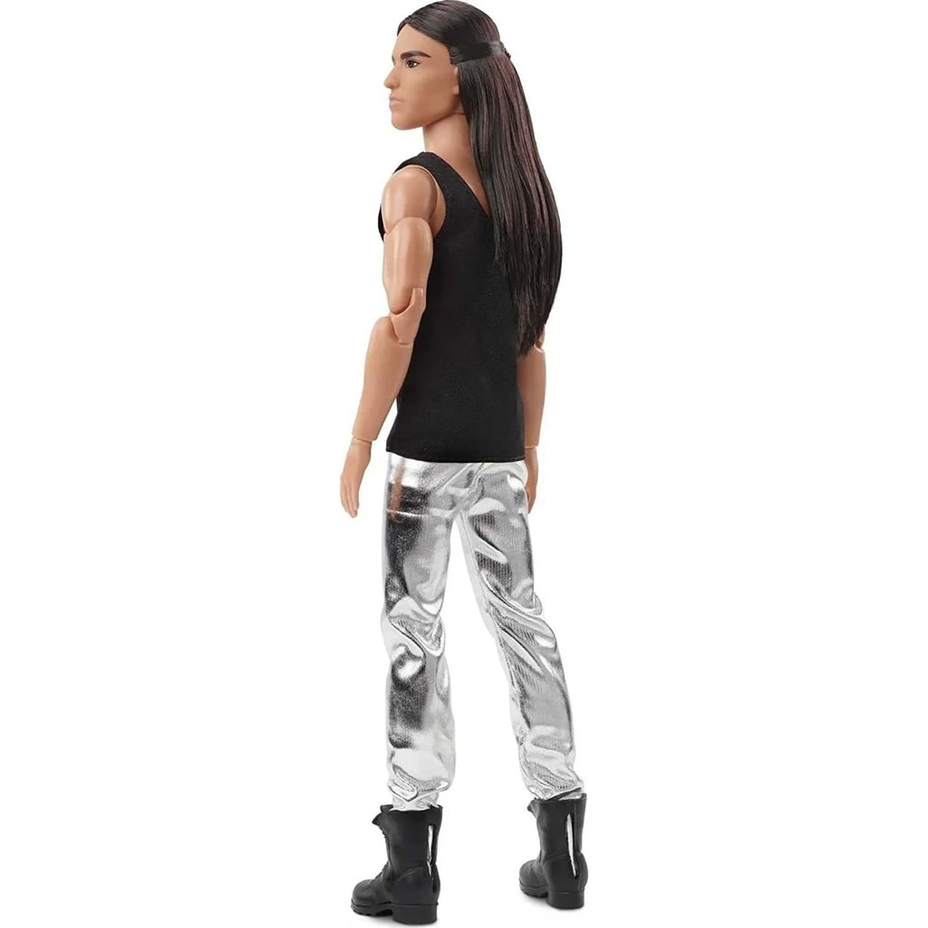Ken Doll with Long Brown Hair & Metallic Silvery Pants G13796