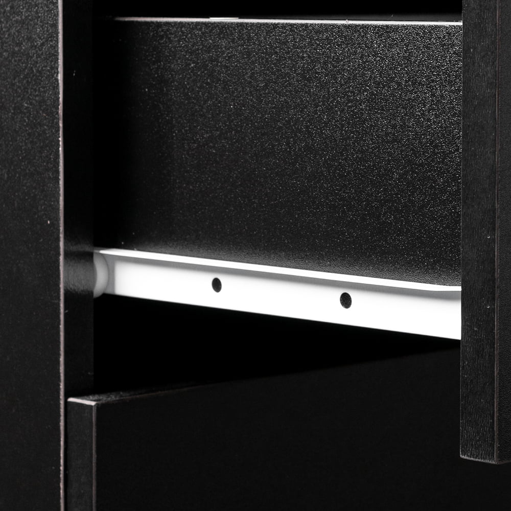 Black 4-Drawer MDF Wood Dresser O362107
