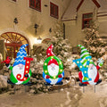 3 PCS Metal Christmas Yard Stakes with Led Light R9137