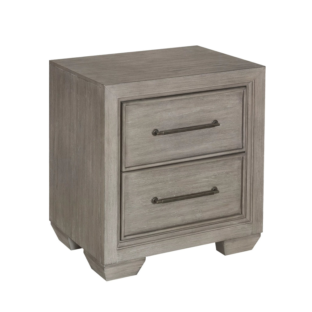 Gray Wood Queen Bedroom Set with Dresser, Mirror, Nightstand, and Chest M89105