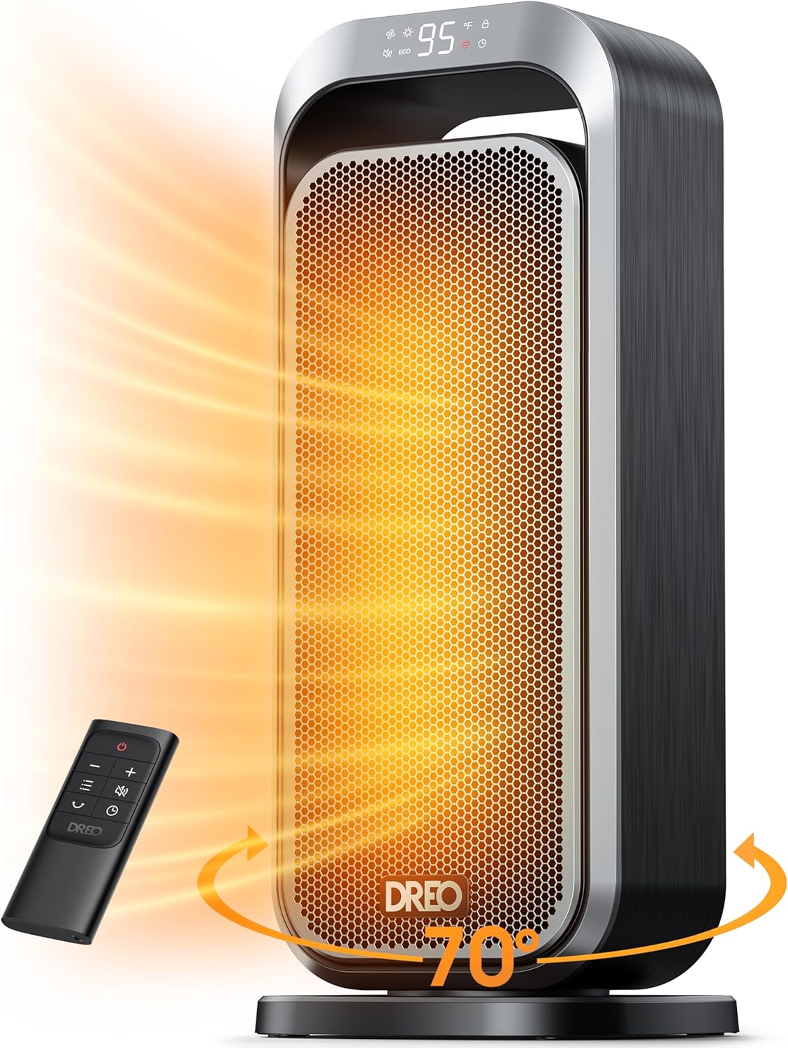1500W Oil Filled Radiator and 15 Inch Portable Heaters Bundle with Remote Control S888