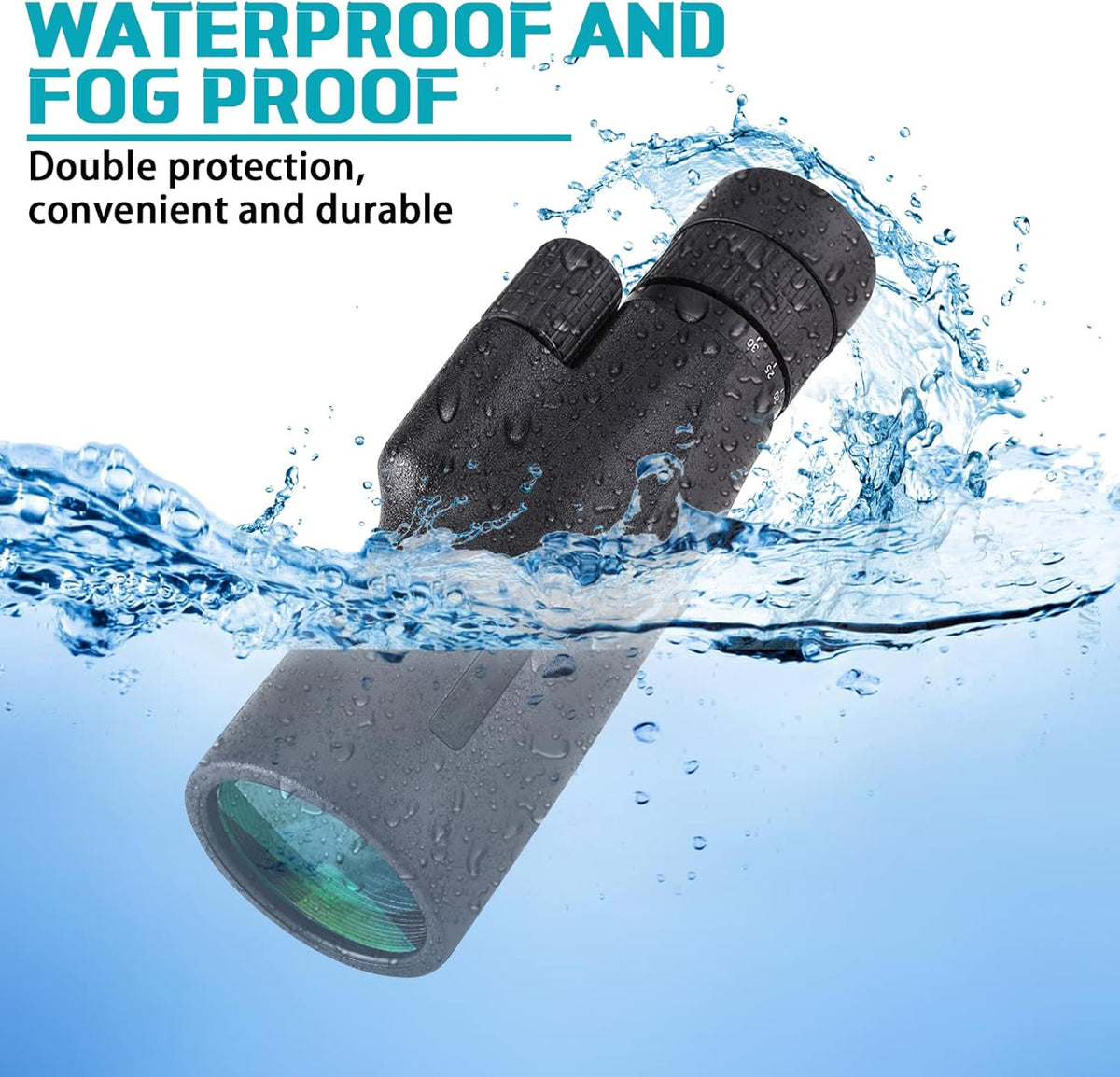 30x50 HD Waterproof Monocular with Smartphone Adapter Tripod BAK4 Prism FMC I79222
