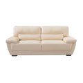Cream Italian Leather Sofa O199