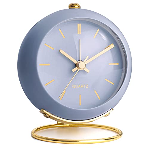 Cream Battery Operated Desk Alarm Clock with Light Z85922