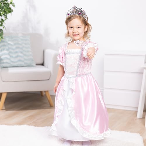 3 pcs Pink Gown Tiara Wand Costume Set D423915