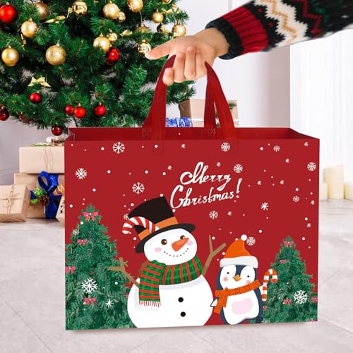 24 Pack Assorted Sizes Reusable Non-Woven Christmas Gift Bags B248