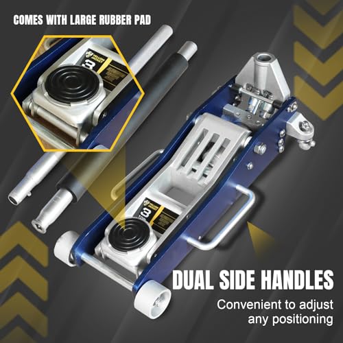 3 Ton Aluminum Floor Jack, 6600 lbs Capacity D991