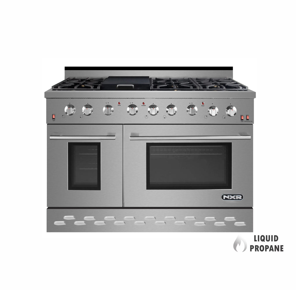 48" Stainless Steel Propane Gas Range with Convection Oven U7121