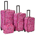 4-Piece Softside Upright Luggage Set with Telescoping Handles O36218
