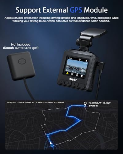 Mini Dash Cam with WiFi, 2K, WDR Night Vision, Parking Monitor B3624