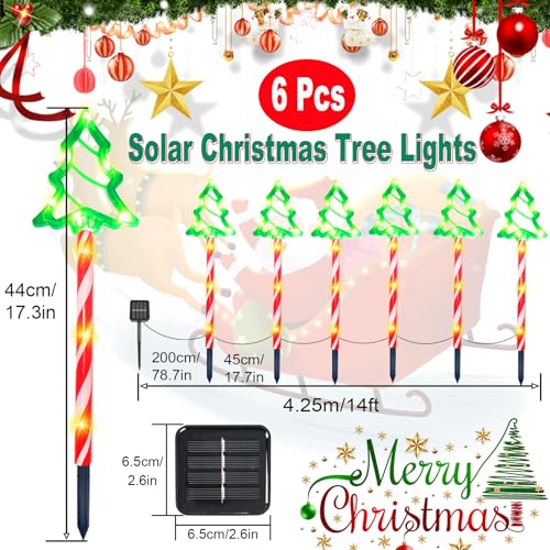 6 Pack Solar Christmas Pathway Lights Q238604
