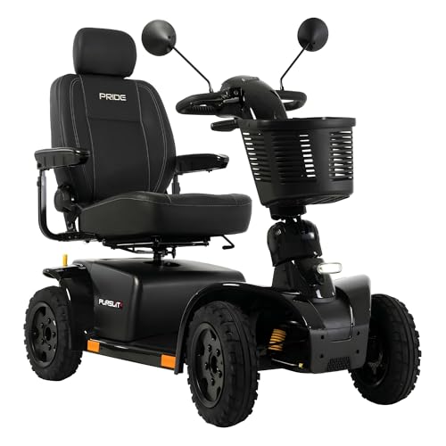 Orange Mobility Scooter, 400 Lbs Weight Capacity, 50 Ah Battery, 18"x18" Seat P2403