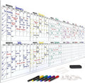 100"x36" White Board Calendar Dry Erase Wall Calendar I701593