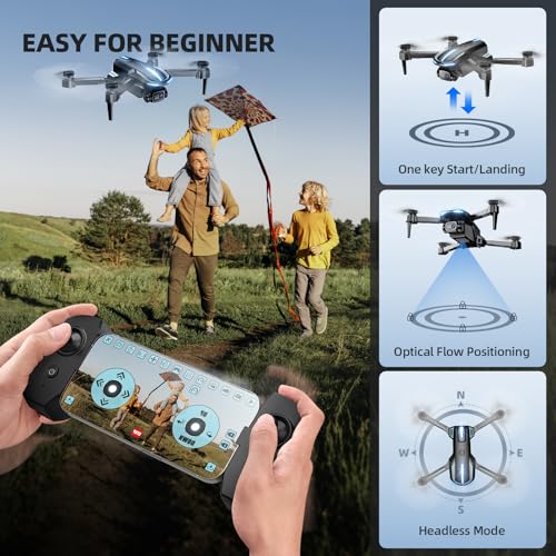 Mini Foldable Drone with 1080P HD Camera and 2 Batteries D98176