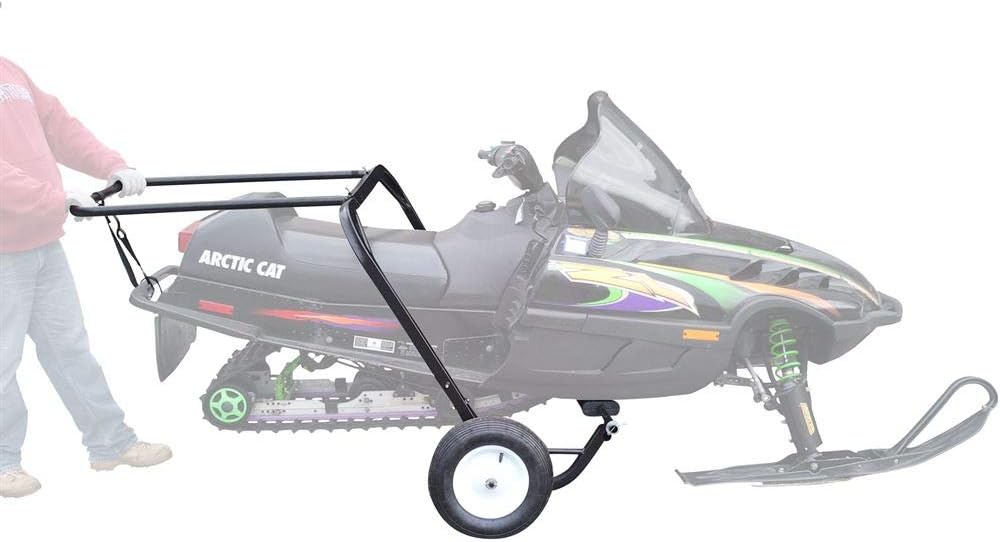 Black Ice Snowmobile Dolly Cart with Large Pneumatic Wheels L7426