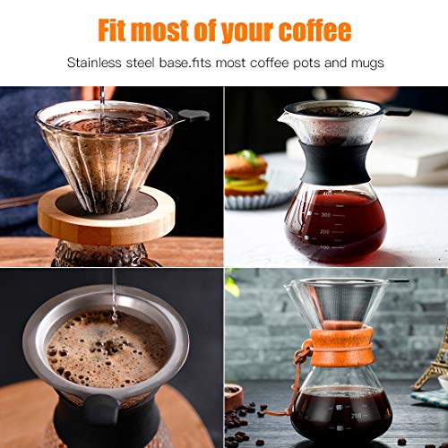 Stainless Steel Reusable Cone Coffee Mesh Dripper H963899