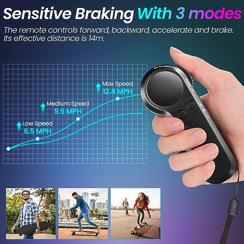 Electric Skateboard with Remote, 350W Brushless Motor E346508