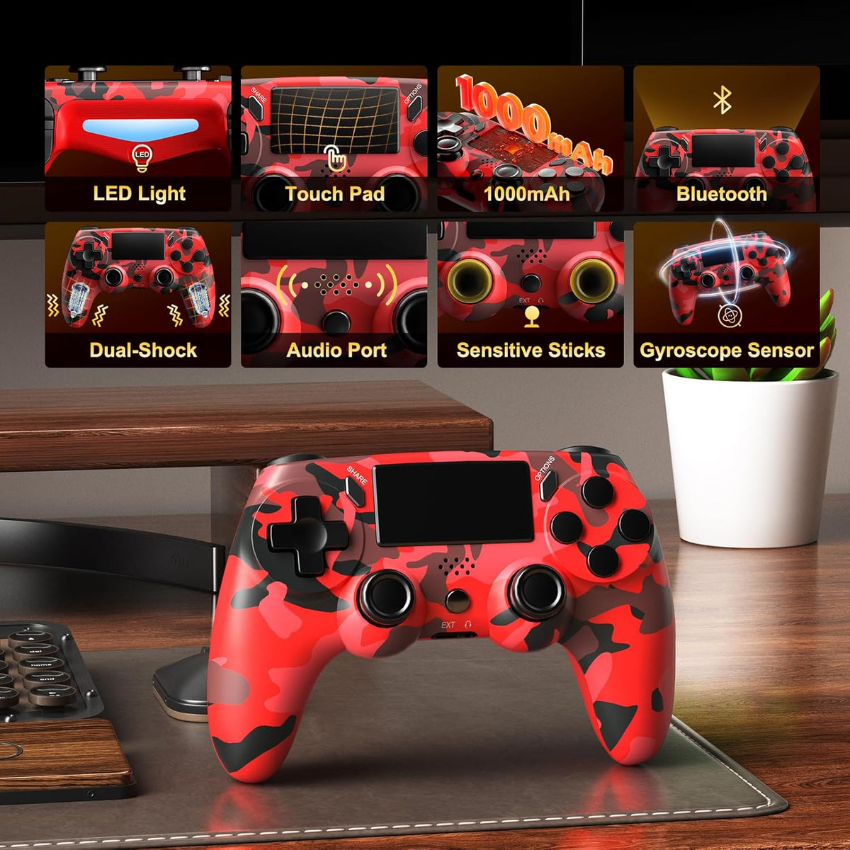 2 Pack Wireless Controller for PS4 B872