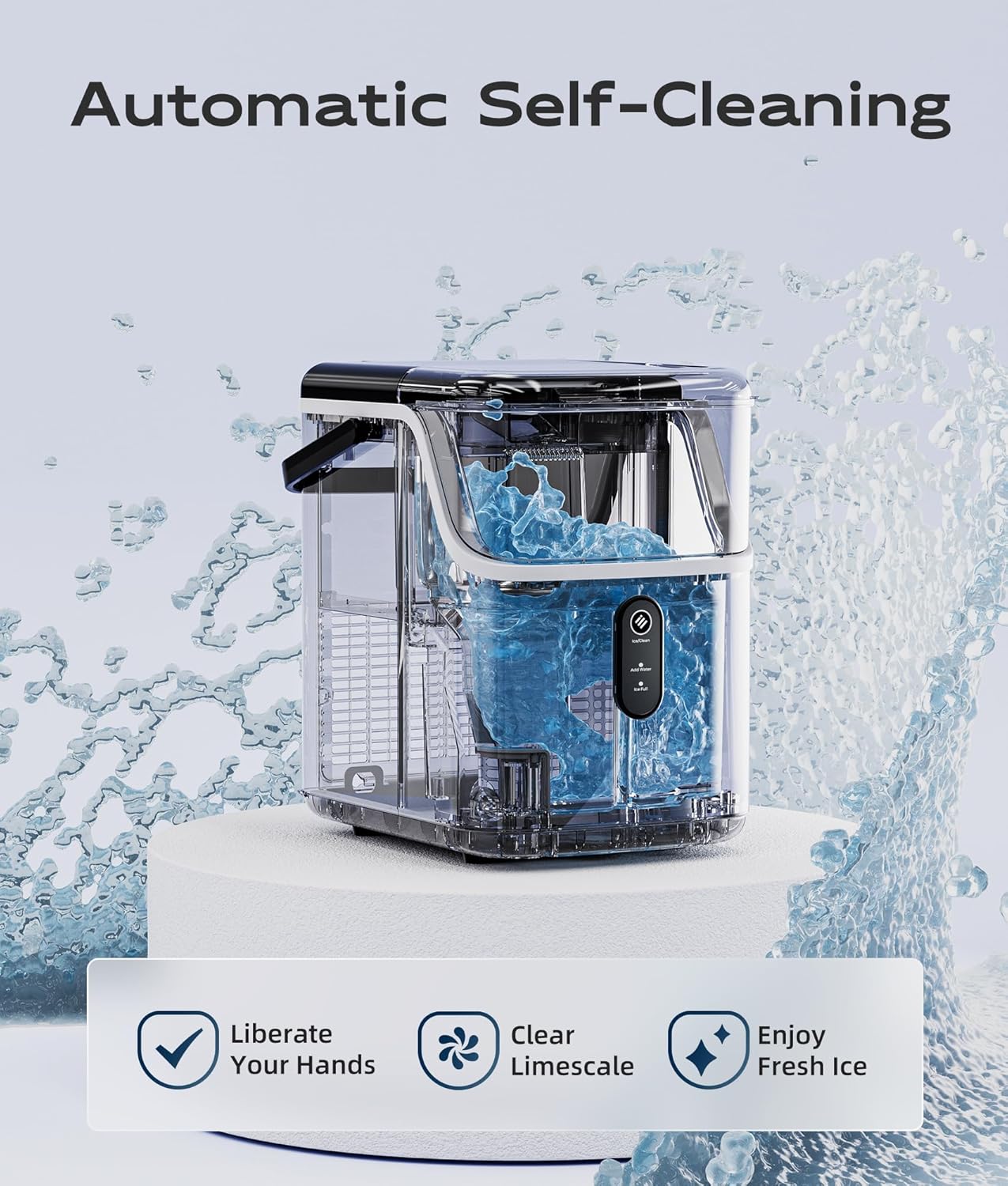 Stainless Steel Nugget Ice Maker, 33 lbs/24H P785