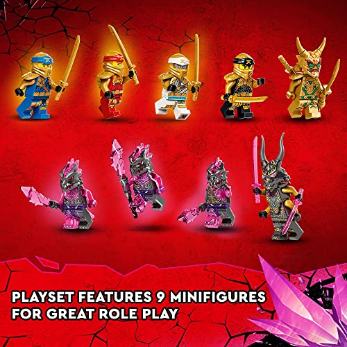 Large 4 Headed Action Figure with Blade Wings Plus 9 Minifigures Y38847