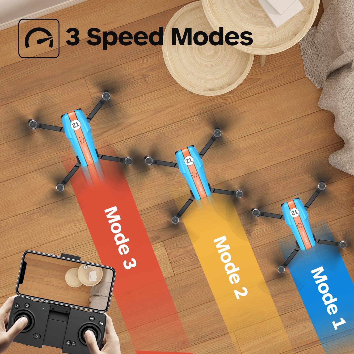 Drone with 4K Camera, Foldable, Less than 249g, 26 Mins Flight Time, Brushless Motor, Altitude Hold, 2 Batteries P2863
