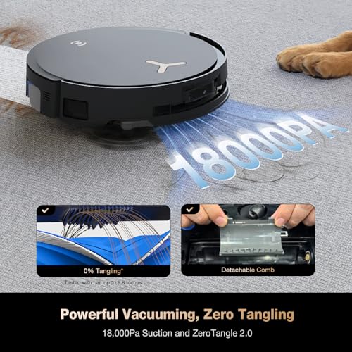 Robot Vacuum and Mop, 18,500Pa Suction, 18mm Auto-Lift Z7051