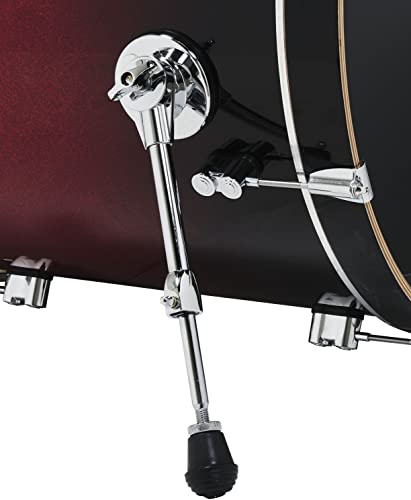 7-Piece Maple Shell Pack with Chrome Hardware Red to Black Fade F2366