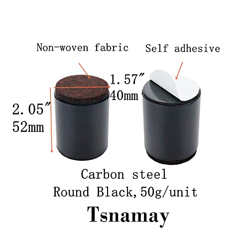 4" Self Adhesive Black Furniture Risers V953