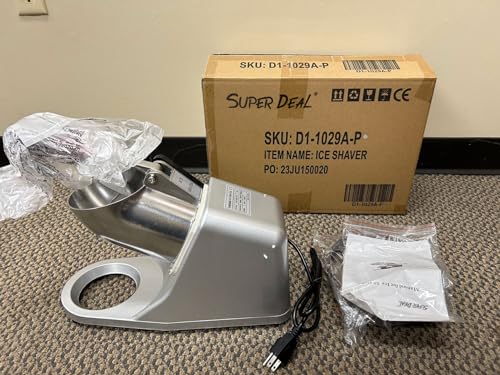 Electric Ice Shaver Ice Crusher Snow Cone Maker 300W 145 lbs D774574