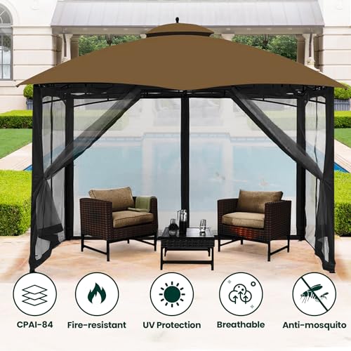 Black 10' x 10' 4-Panel Mosquito Netting with Zippers R156371