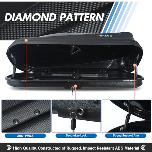 Gray 13 Cubic Feet Rooftop Cargo Box I68267