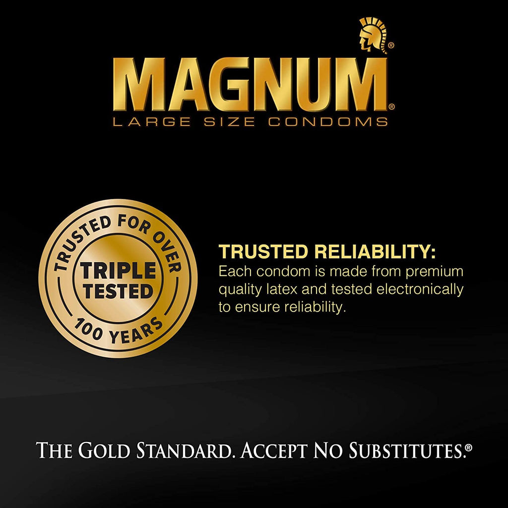 Magnum XL Lubricated Latex Condoms 12 Each S720