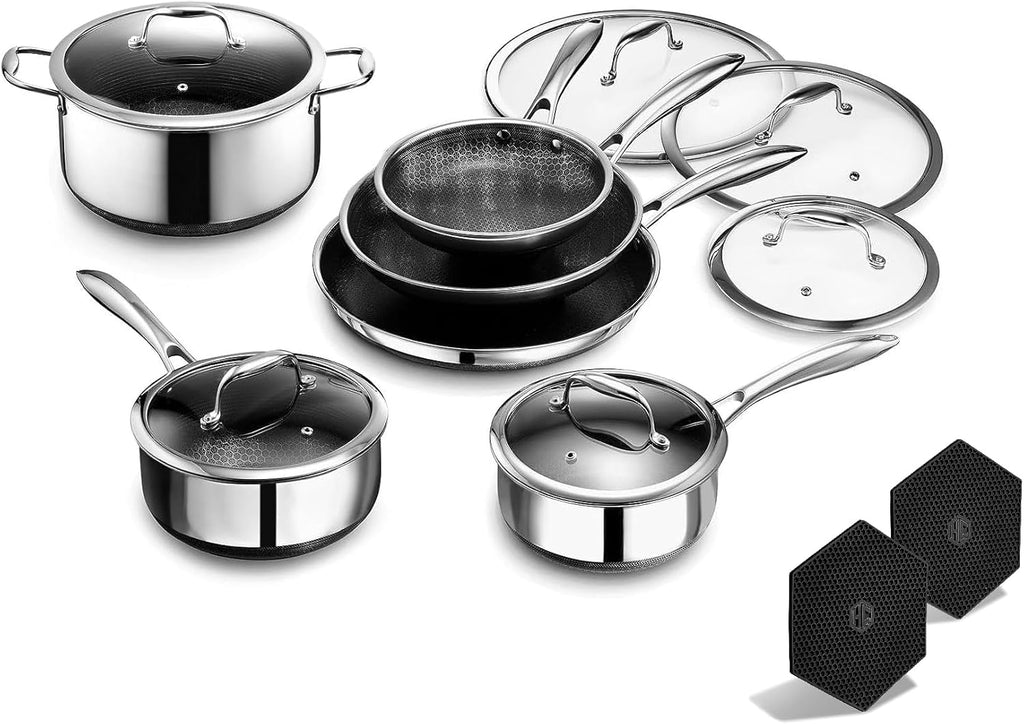 12 Piece Hybrid Stainless Steel Cookware Set N287691