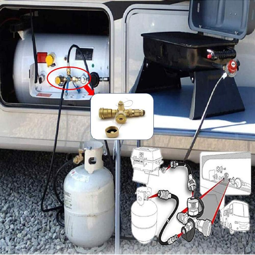 4 Port Propane Tee Adapter Converter L91778