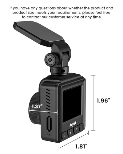 Mini Dash Cam with WiFi, 2K, WDR Night Vision, Parking Monitor B3624