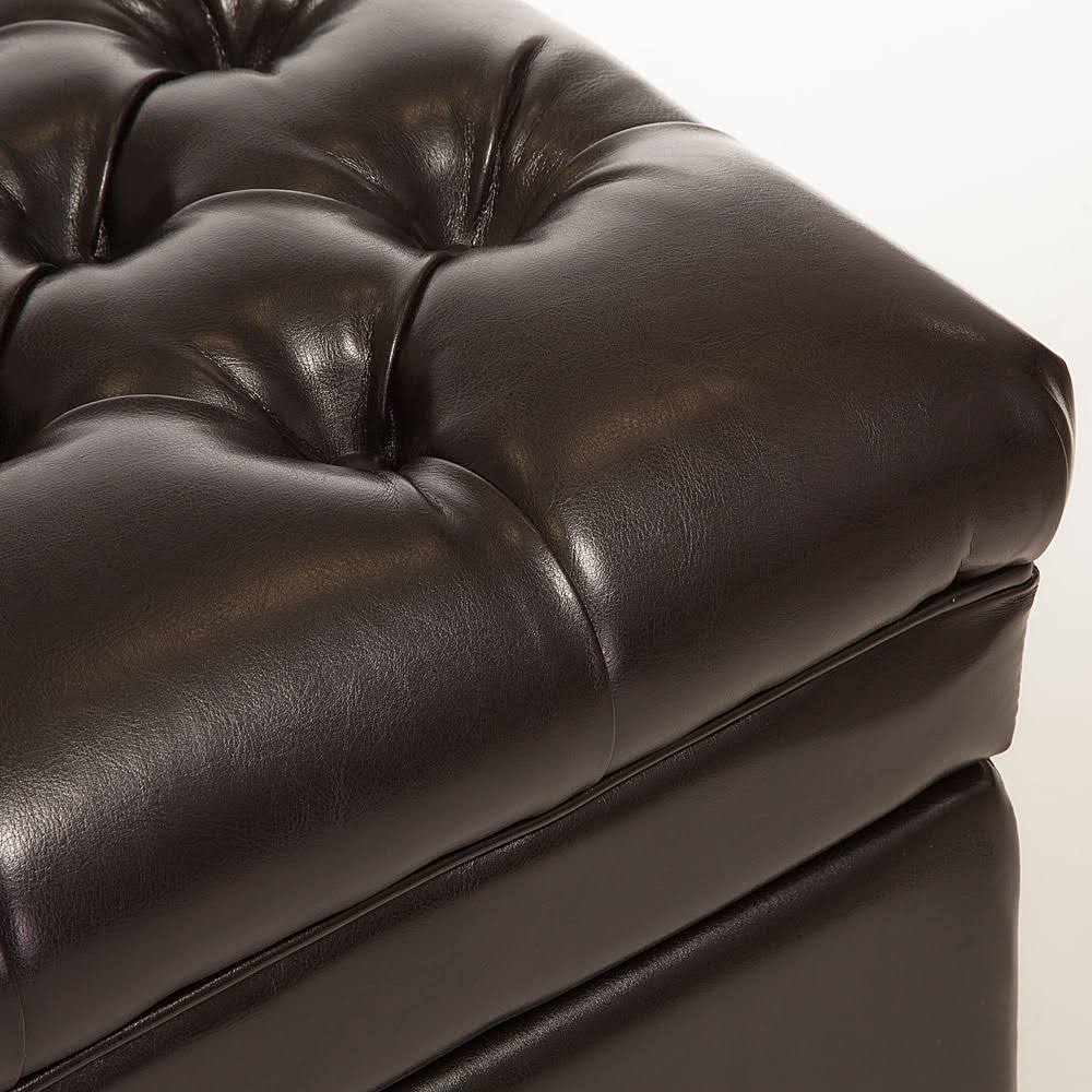 Espresso Tufted Storage Ottoman W47193
