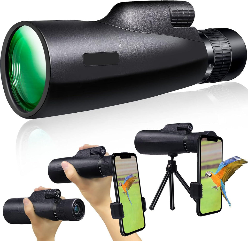 30x50 HD Waterproof Monocular with Smartphone Adapter Tripod BAK4 Prism FMC I79222