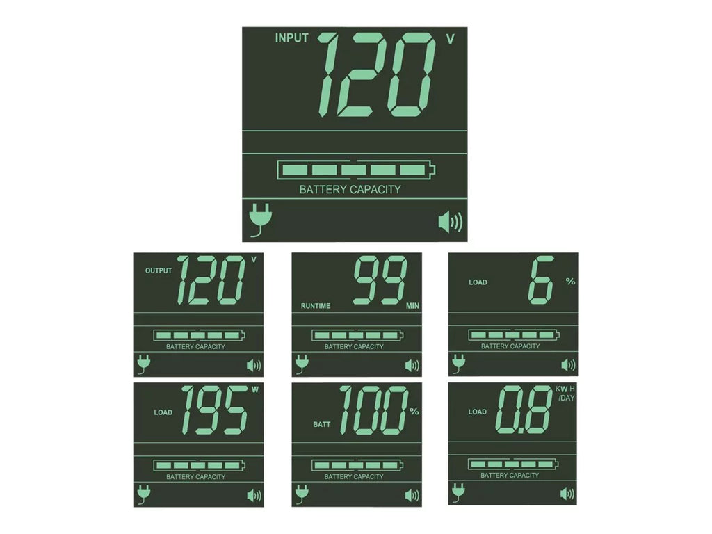 1000VA 700 Watts 6 Outlets 2U Rackmount UPS H950
