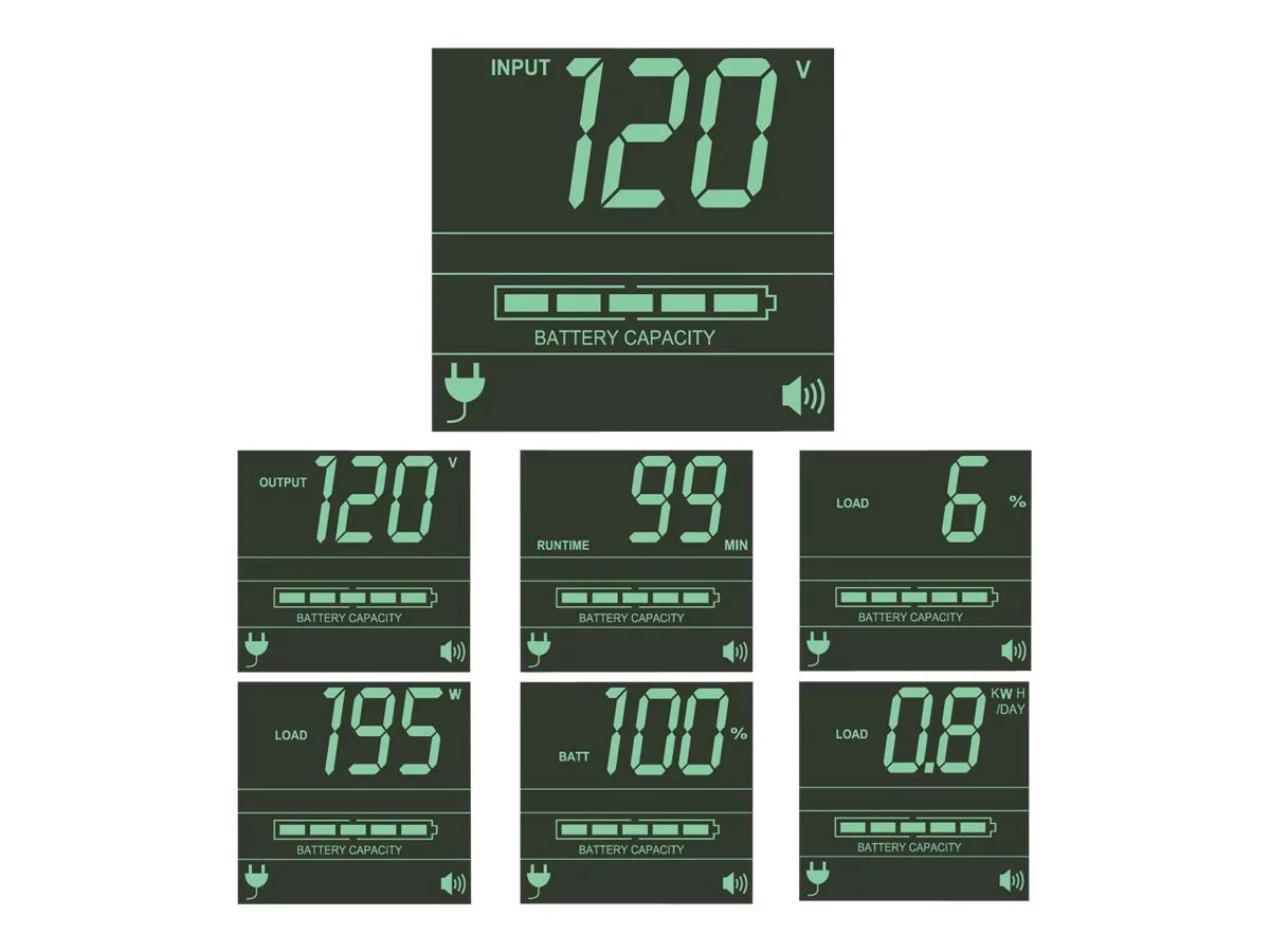 1000VA 700 Watts 6 Outlets 2U Rackmount UPS H950