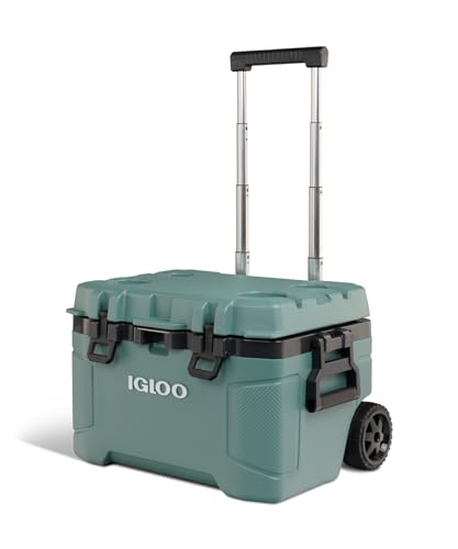 52Qt Wheeled Cooler Insulated Hard Shell Ice Chest T7159