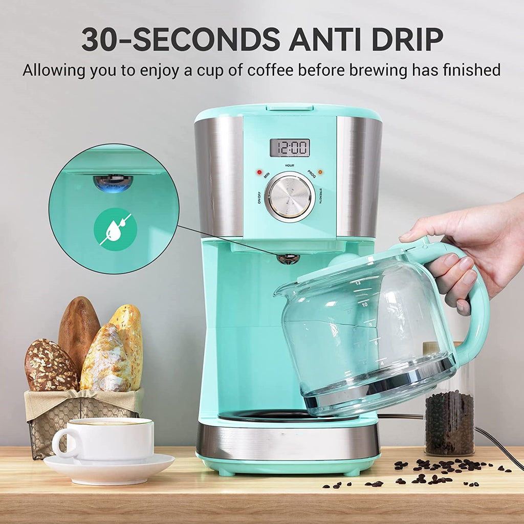 Blue 12-Cup Programmable Drip Coffee Maker X675693