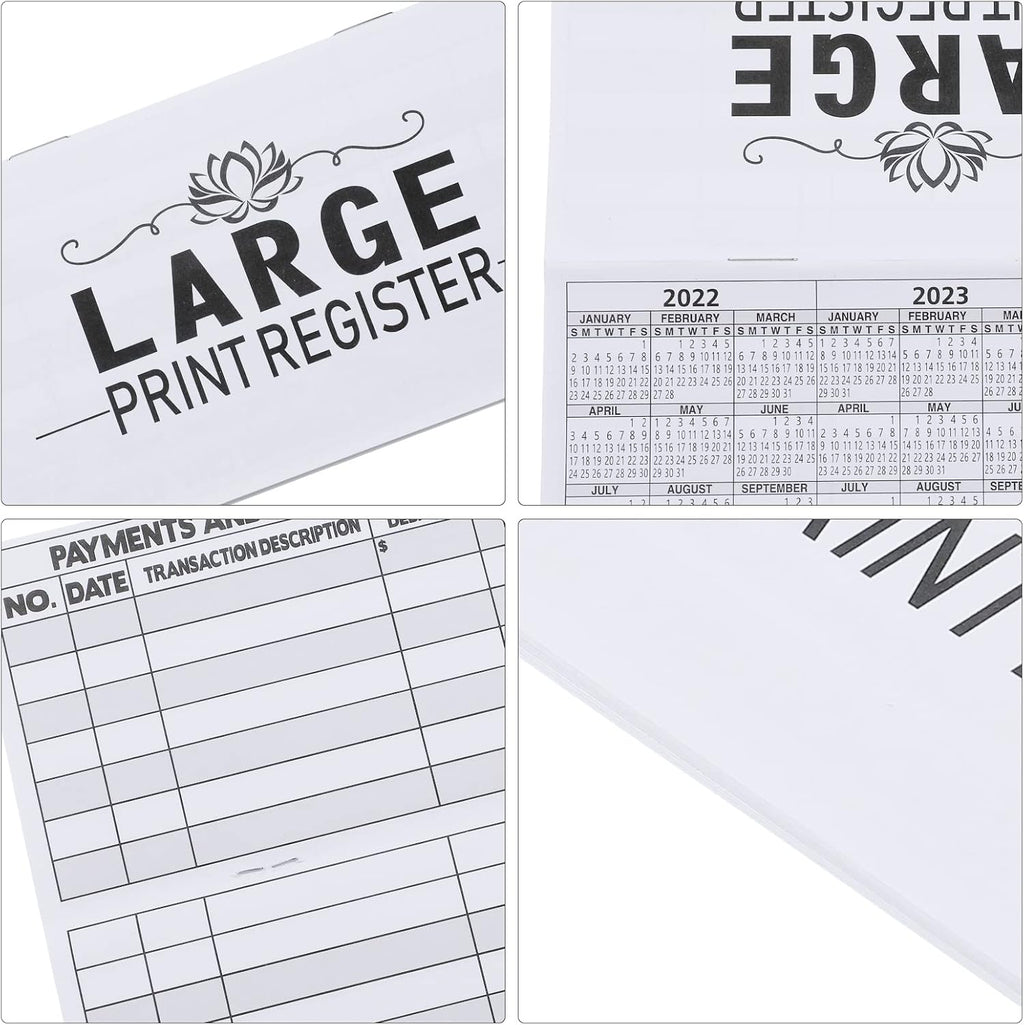 16 Pcs Large Print Checkbook Register H794398