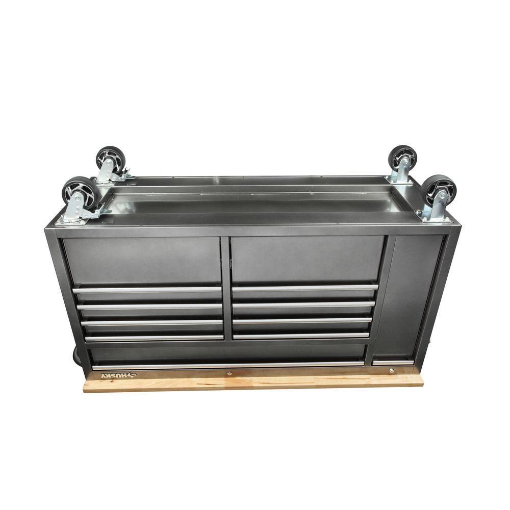 Metallic Silver 10-Drawer Tool Chest Mobile Workbench P81499