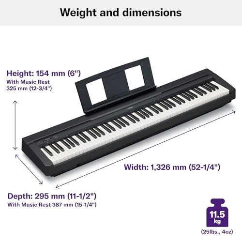 88-Key Weighted Action Digital Piano with Sustain Pedal G369